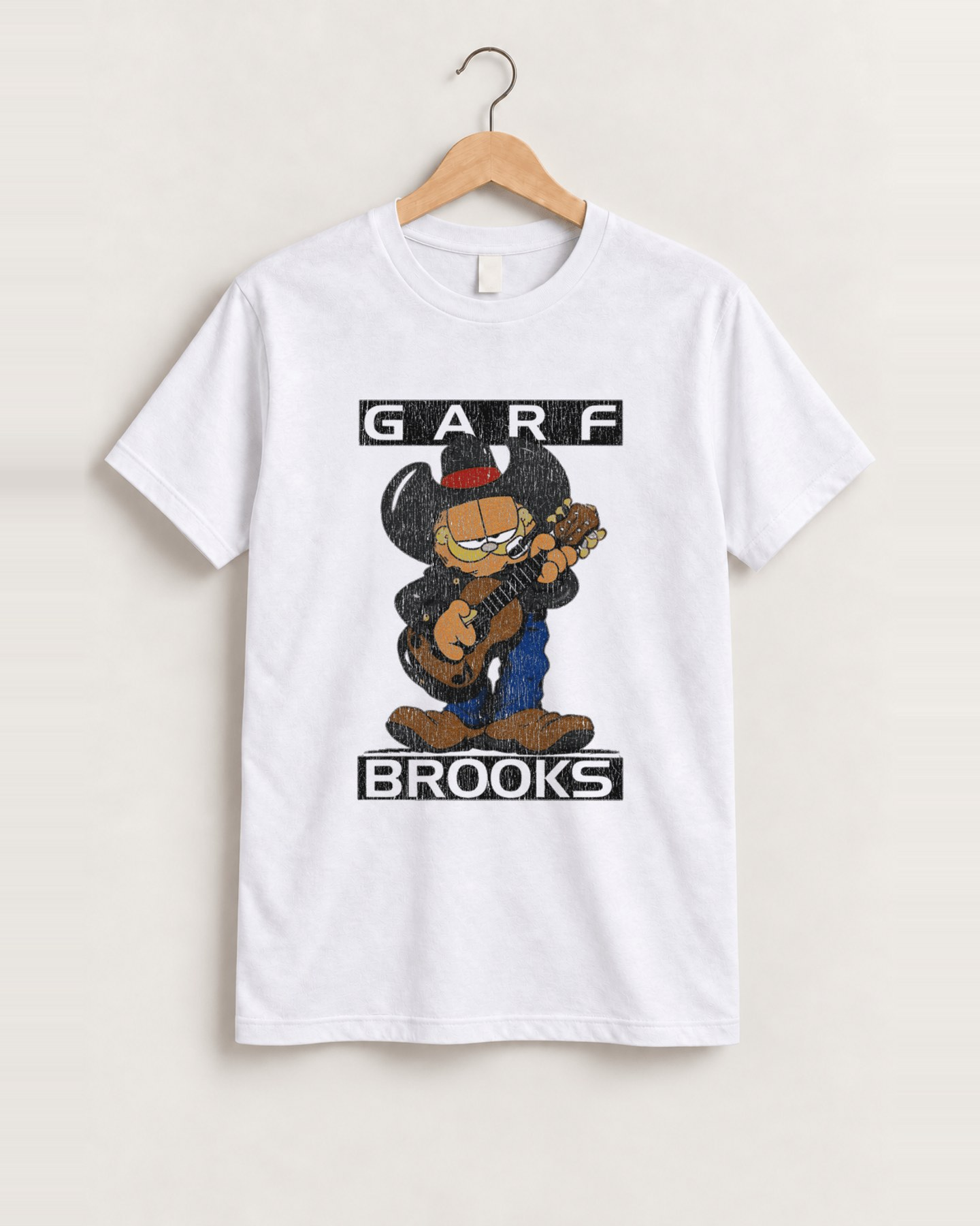 Garf brooks white tee front