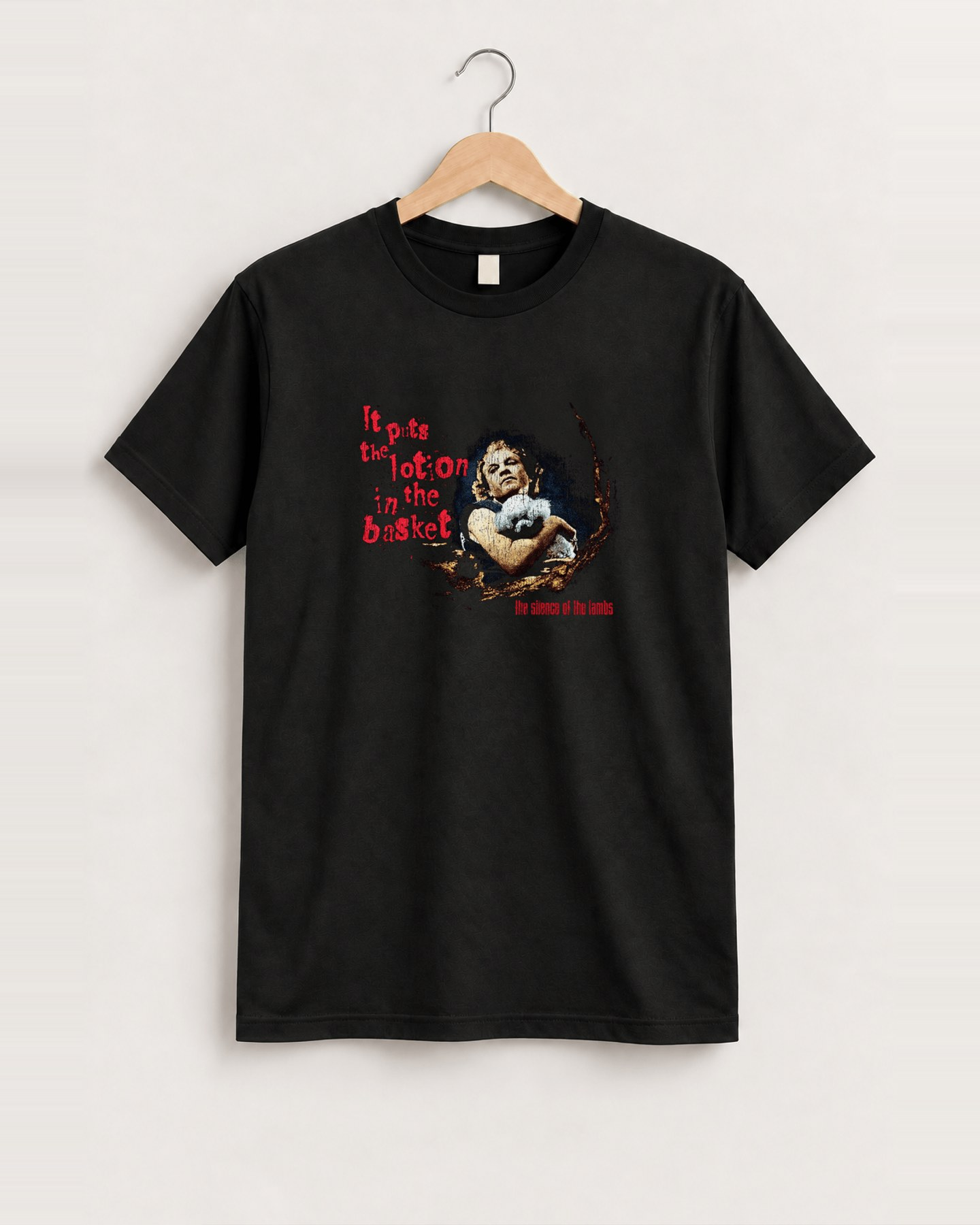 Buffalo bill silence of the lambs black tee front