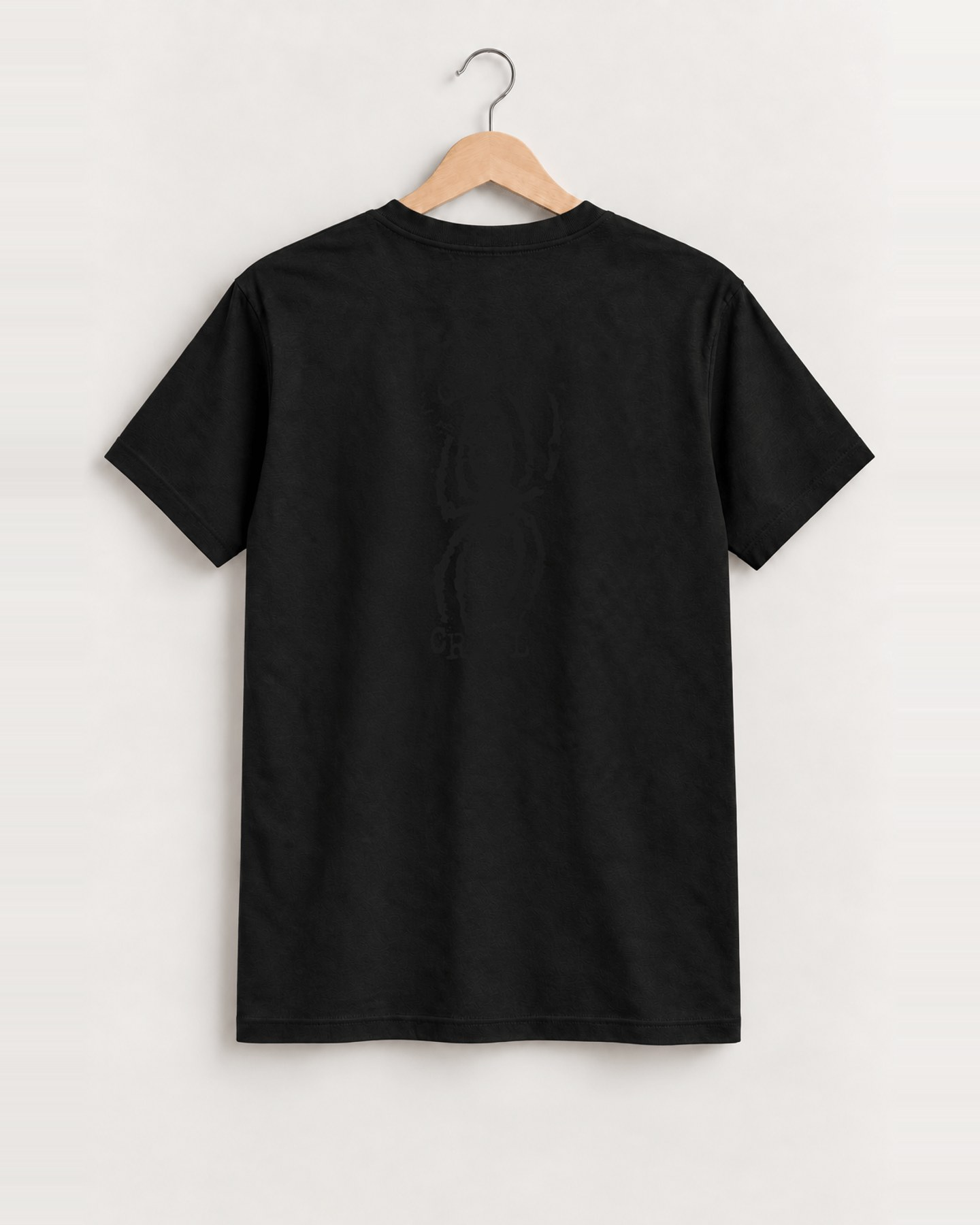 90s charles manson black tee back