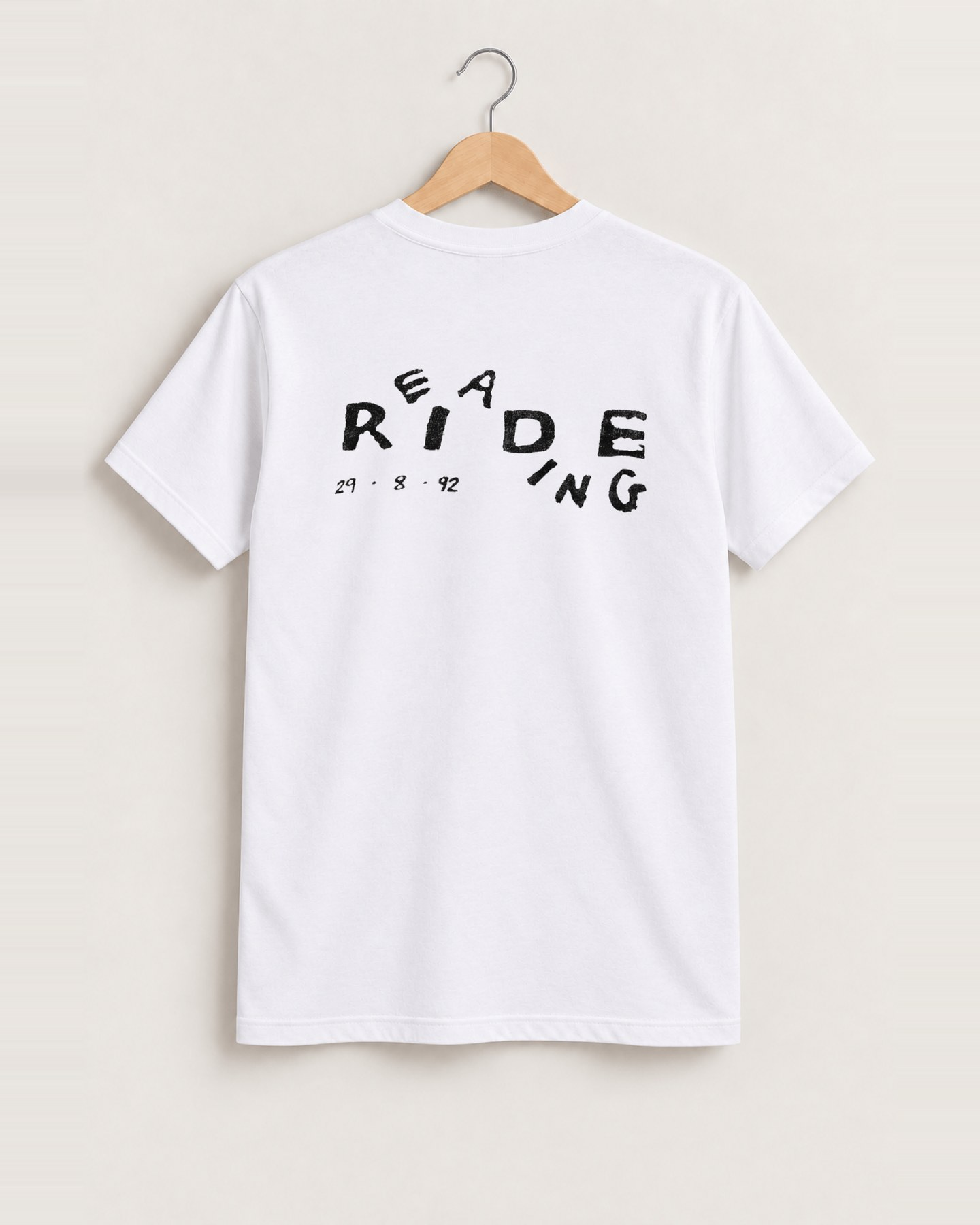 1992 Ride reading festival white tee back
