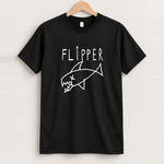 Flipper punk rock vintage black t-shirt front