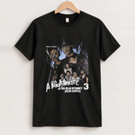 A nightmare on elm street 3 dreams warriors black t-shirt front