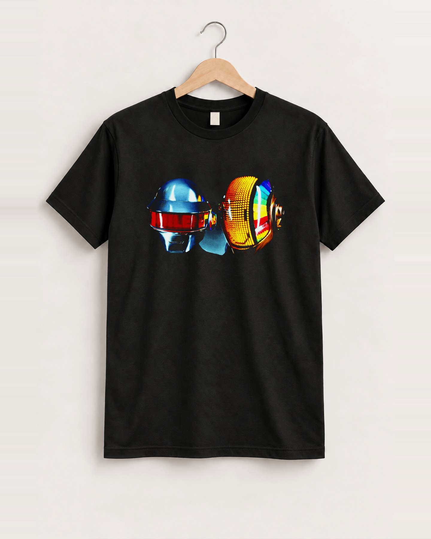 00s daft punk 'happy' black t-shirt front