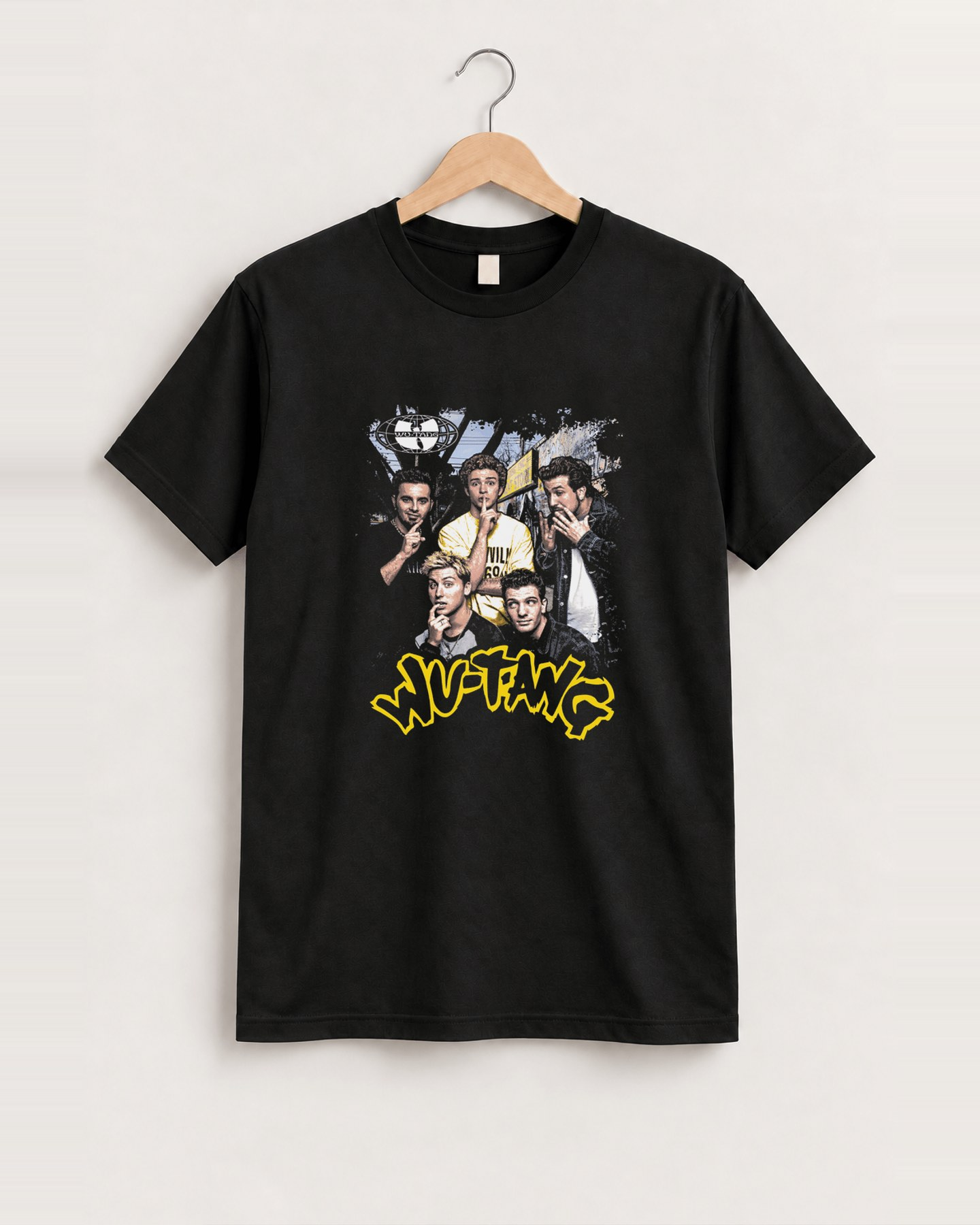 Nsync x wu 90's mashup tee front