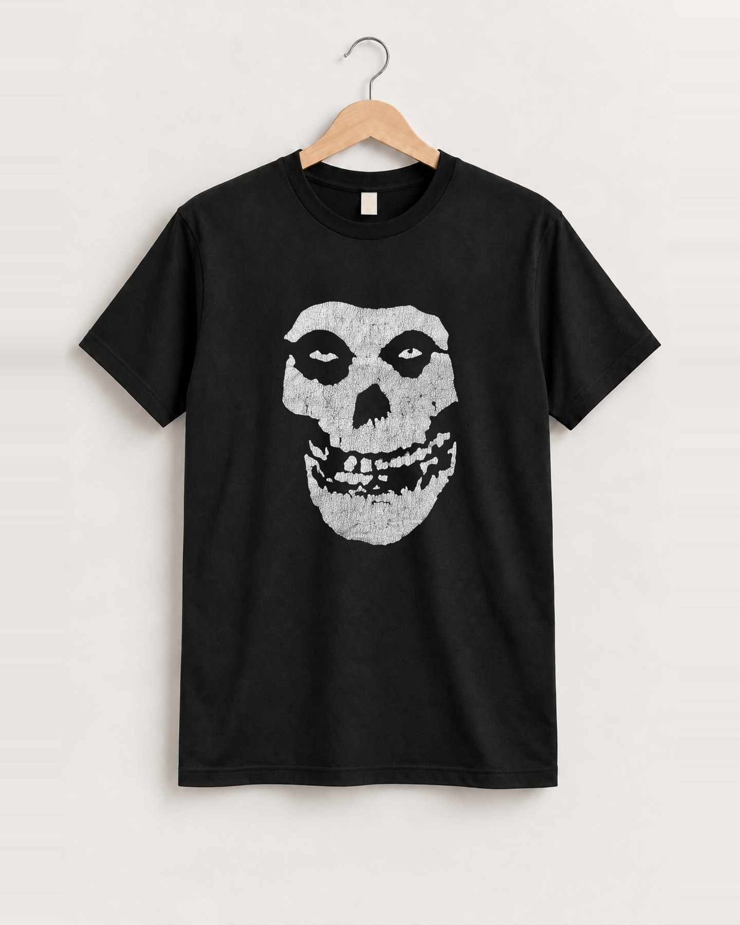 80s misfits crimson ghost black tee front