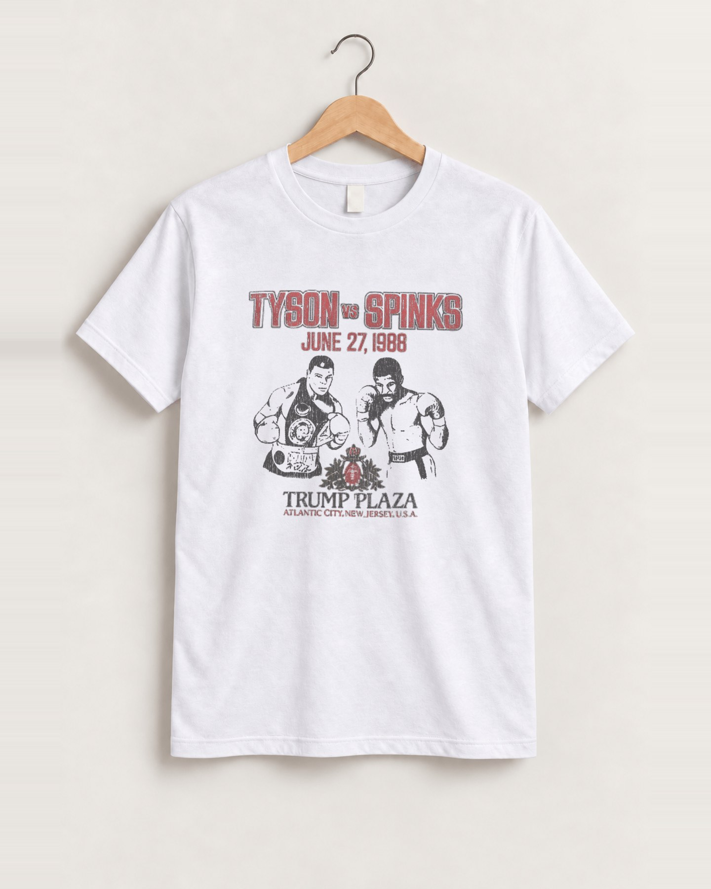 Tyson vs spinks white tee front