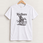 Marlo man 'rustler' vintage white cut off tee front