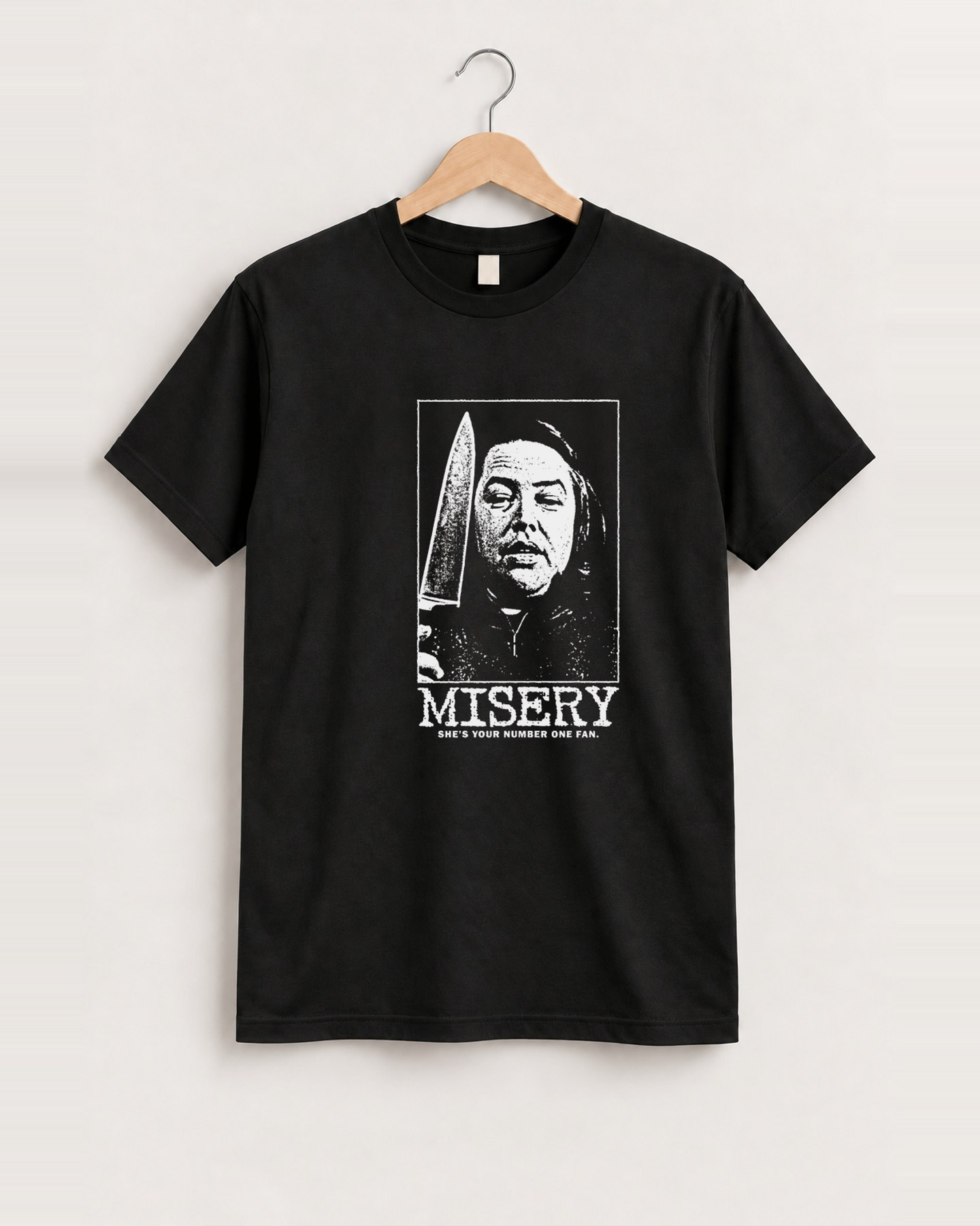 Misery black t-shirt front