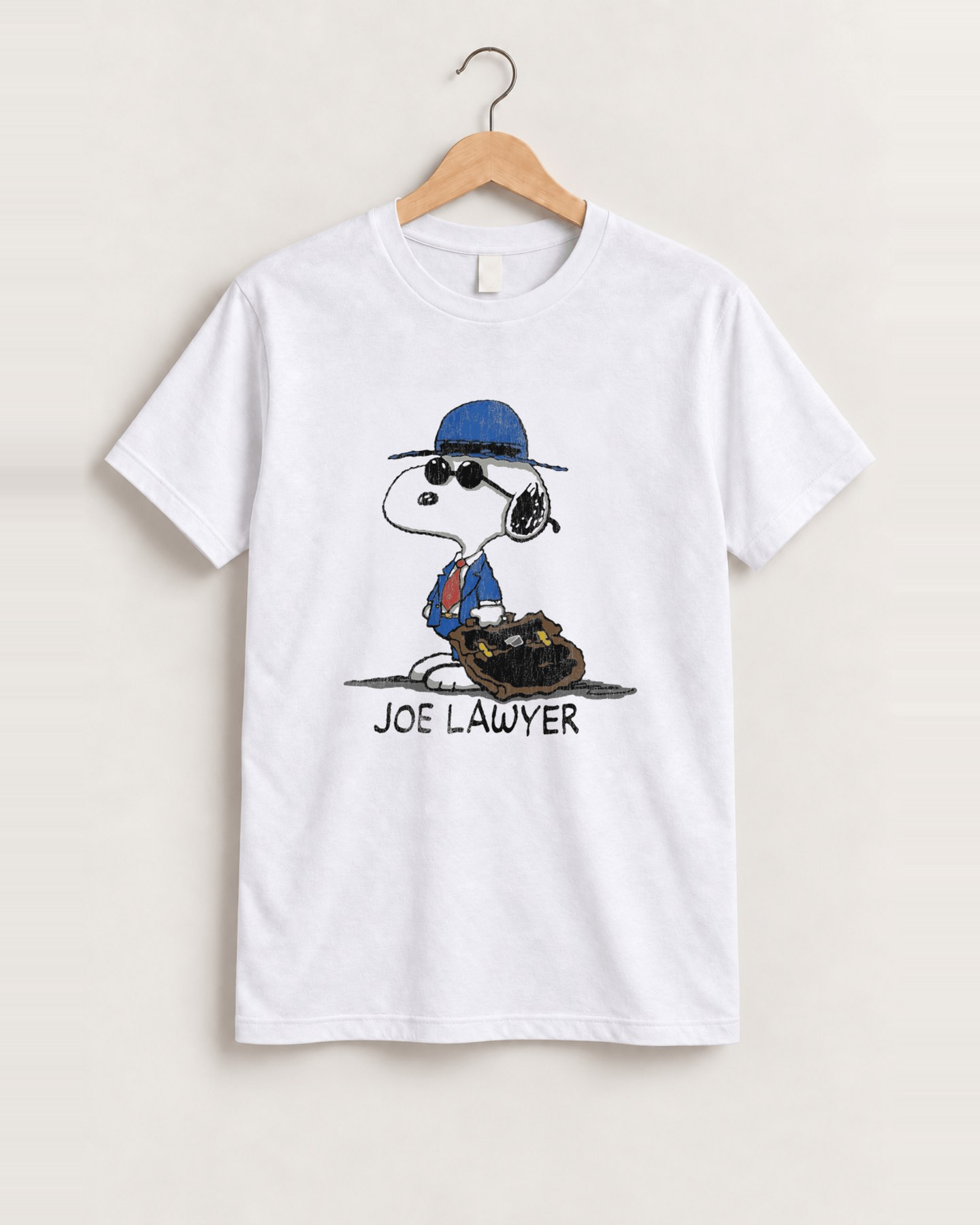 Snoopy joe lawyer white tee front