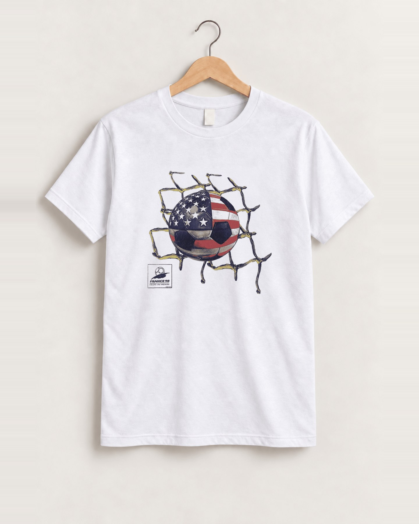 98 usa world cup white tee front