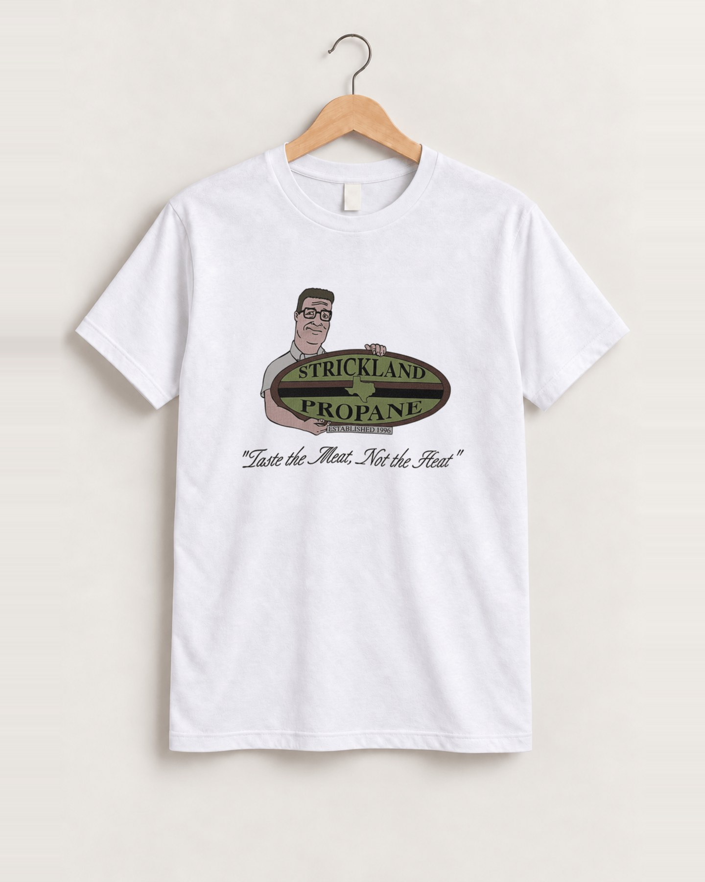 King of the hill strickland propane white t-shirt front