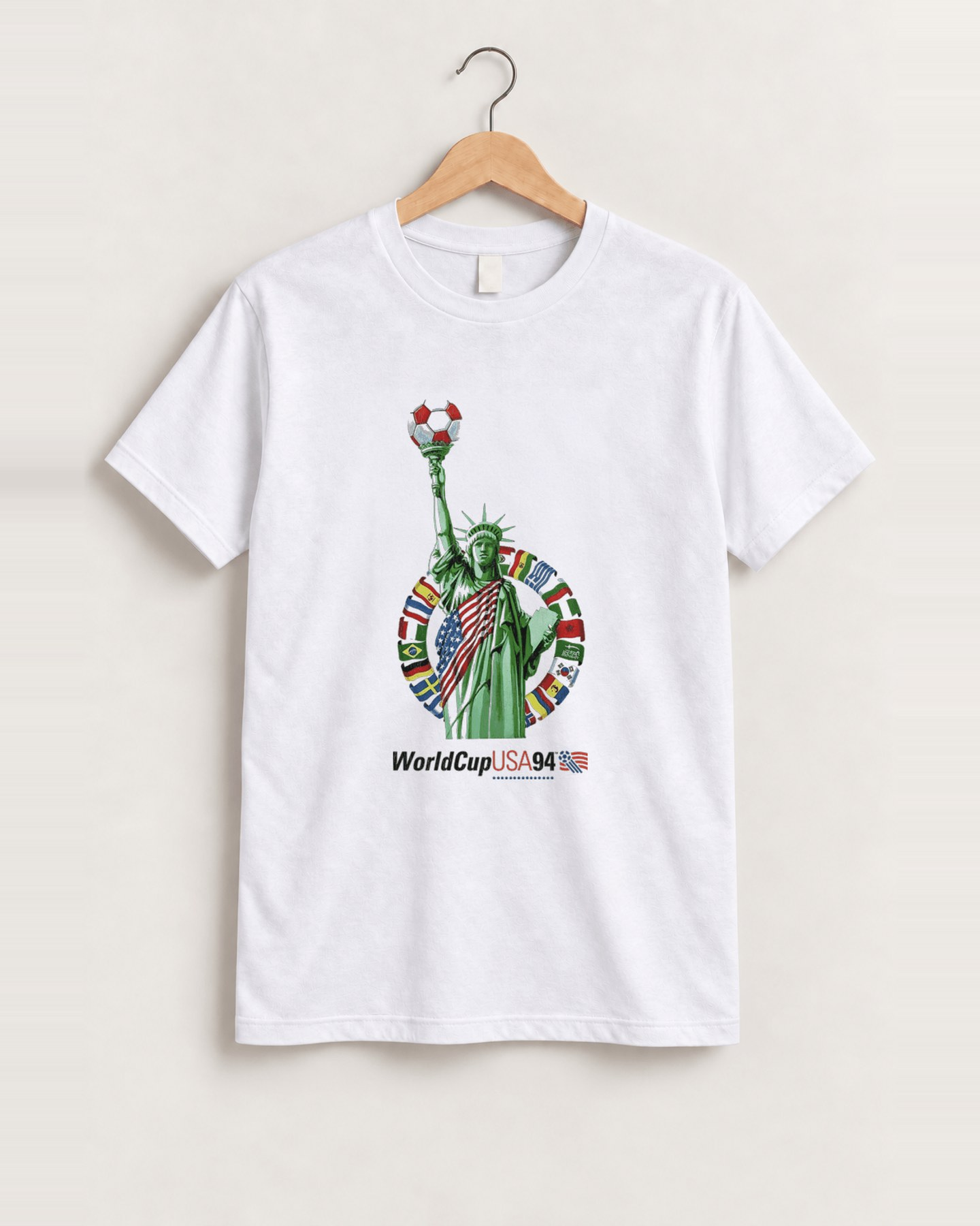 1994 Usa world cup liberty white tee front