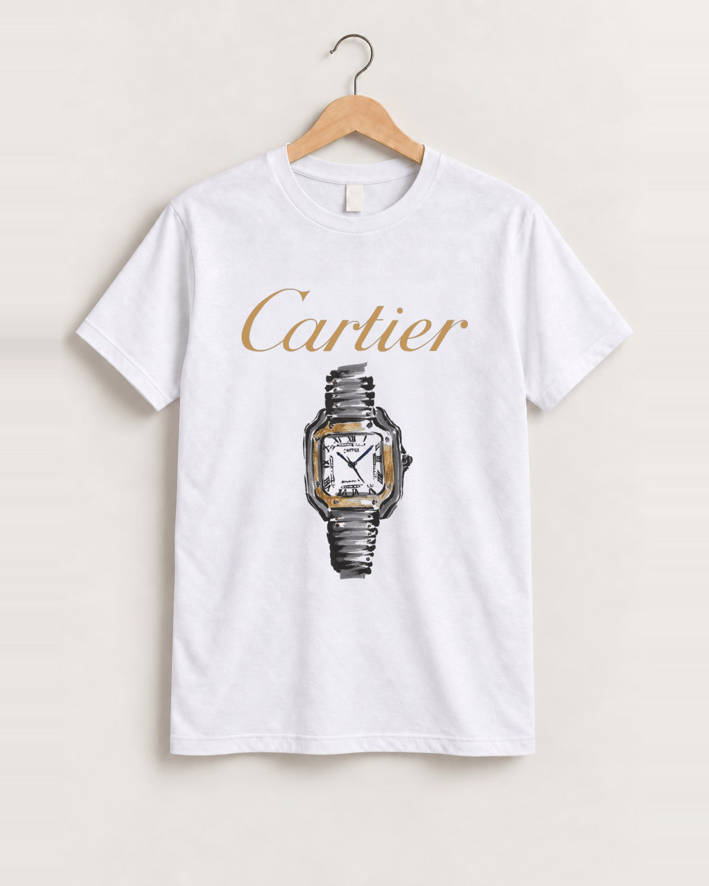 Cartier 'santos dumont' white t-shirt front