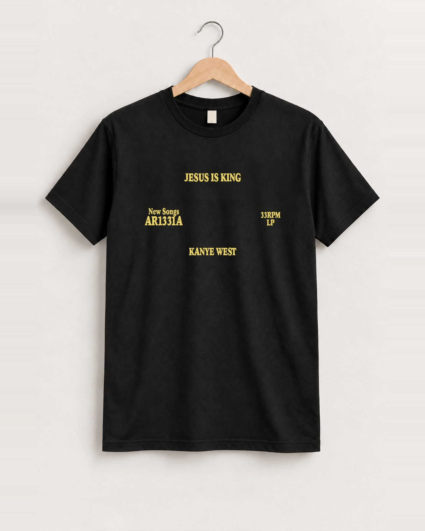 Jesus is king classic black tee, approved scene front [FG-f8cabcb8bce4]