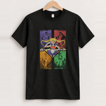 Sailor moon grid black tee front