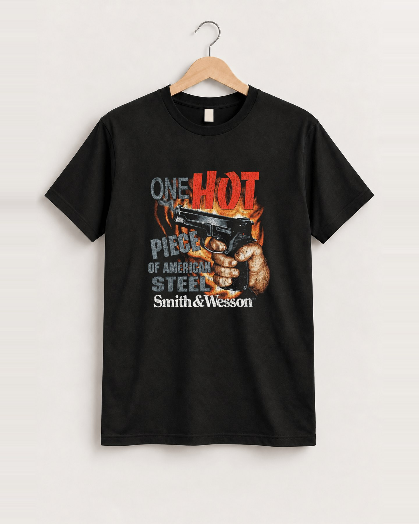 S&w american steel black tee front