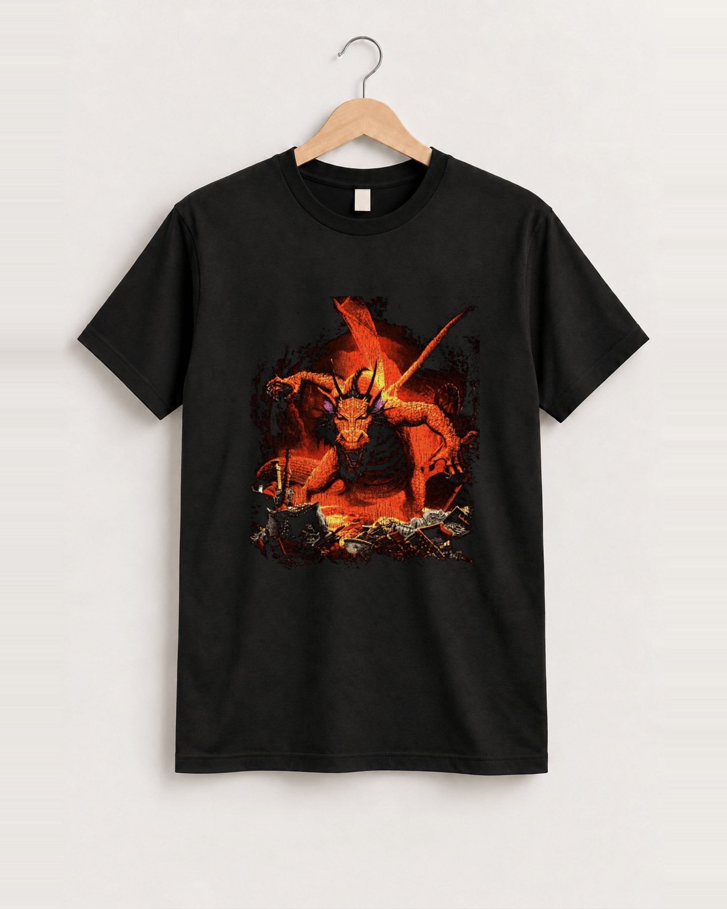 D&d dragon black tee front