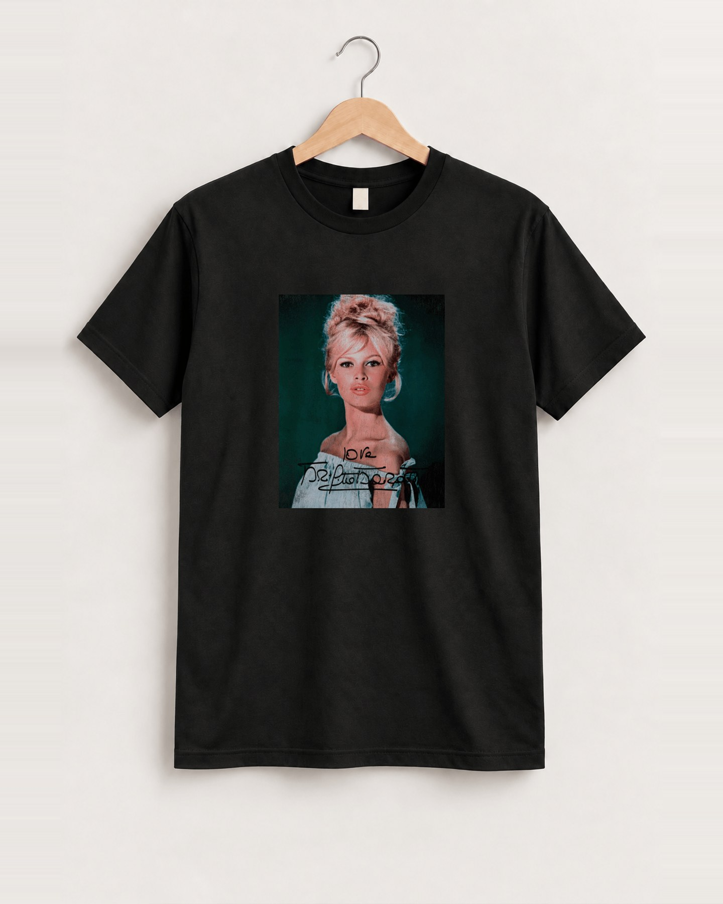 Bridgitte bardot black tee front